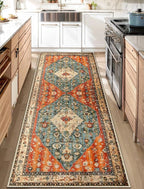 SERISSA Boho Washable Runner Rug, 2x6 Rug Non-Slip Tribal Hallway Kitchen by SERISSAHomeDecorCollection