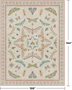 Hazo Haus 9x12 Pink Area Rug for Girls Bedroom, Washable Living Room & Dining - Image 2