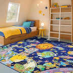 Outer Space Adventure 5x7 Kids Rug – Vibrant Galaxy Scene - Image 3
