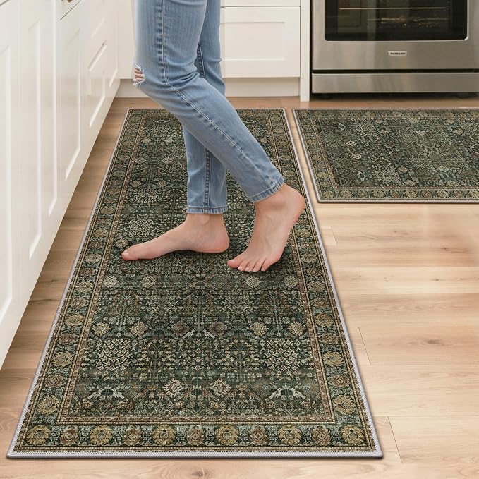 GENIMO Kitchen Rugs Non Slip Washable, Cushioned Standing Mat, Kitchen Runner by GENIMO