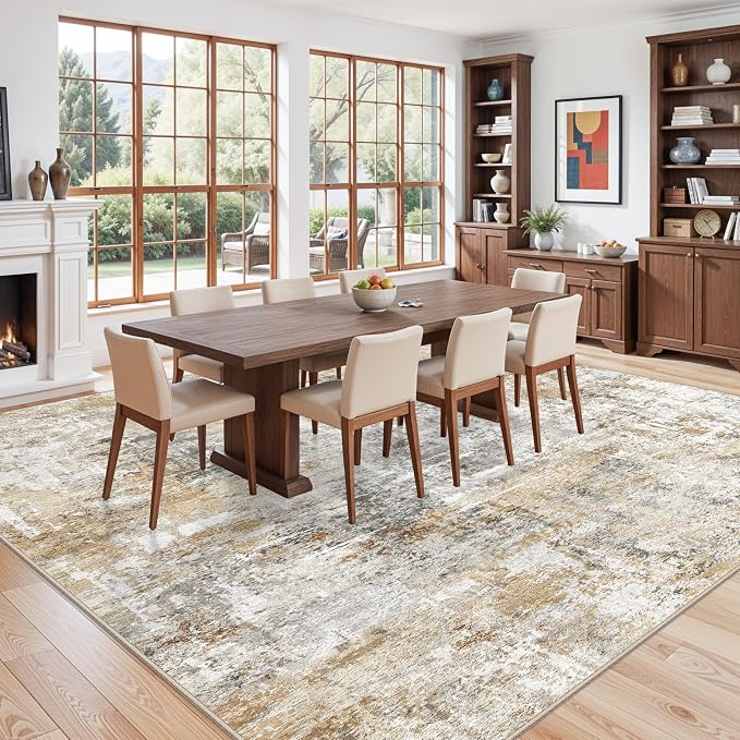 12x12ft Square Living Room Rug – Non-Slip Washable Extra Large Floor Carpet - Image 4