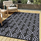 HUGEAR Outdoor Plastic Straw Rug, Waterproof Outdoor Rugs by HUGEAR