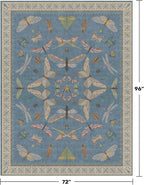 Hazo Haus 6x8 Blue Floral Area Rug - Image 2
