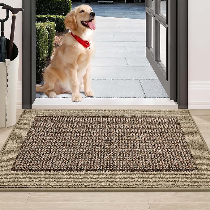 BEQHAUSE Indoor Door Mat 24" x 36", Dirt Trapper Door Mats Non-Slip Entryway by BEQHAUSE