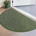 BEQHAUSE Dirt Trapper Door Mat 17" x 30" Half Circle Non Slip Washable Doormats by BEQHAUSE