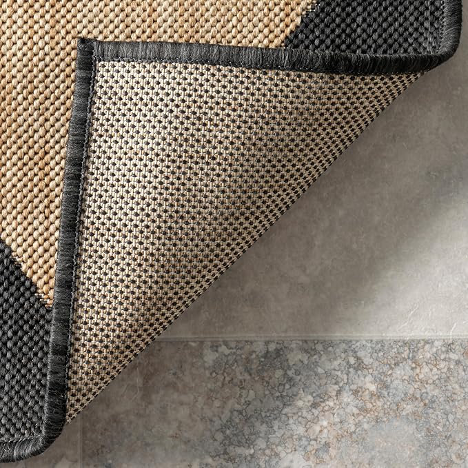Nuloom Outdoor Performance Collection Sabina Dark Grey/Ivory, High Traffic - Image 9