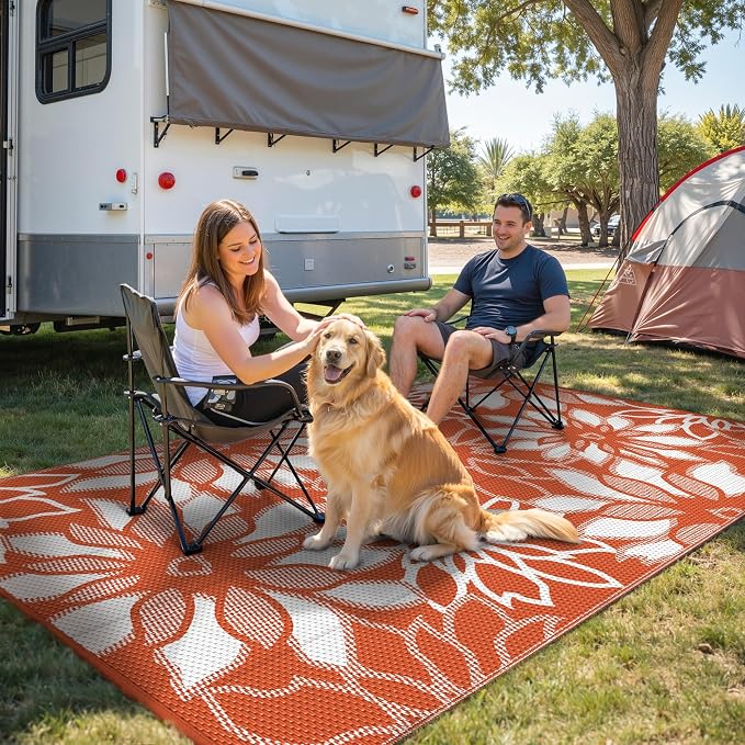 GENIMO Outdoor Rug Waterproof for Patio Decor, Large Area Rugs Mats for RV - Image 7