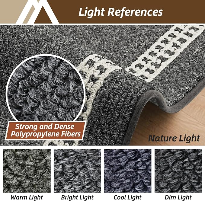COSY HOMEER Kitchen Rugs Non-Slip 20x30/20x48 Inch Thick Polypropylene Standing - Image 9