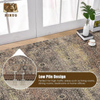 Washable Area Rug 5' x 7' Vintage Traditional Persian Mat - Image 5