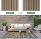 GENIMO Outdoor Rug for Patio Clearance, Lightweight Waterproof RV Camping Mat - Image 4