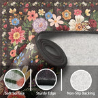2x4 Entryway Runner Rugs Espresso, Non Slip Washable Rugs - Image 7