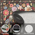 Runner Rug for Hallways 3x7 Espresso, Non Slip Washable Kitchen Rug - Image 3