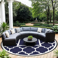 GENIMO 10 ' Round Outdoor Rug for Patio, Waterproof Indoor Outdoor Plastic by GENIMO