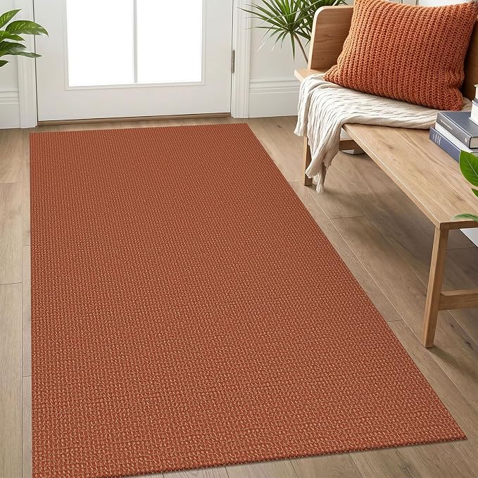 IOHOUZE Washable Area Rug 3x5 Non Slip Rubber Backed Woven Rugs by iOhouze