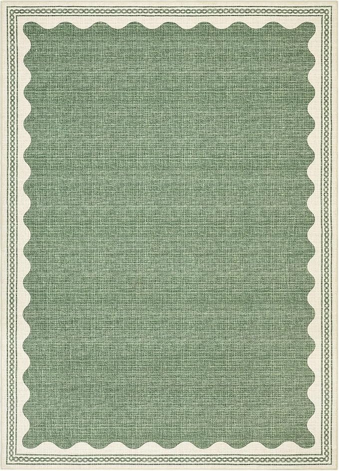 GarveeHome Scalloped 4x6 Rug Non-Slip Washable Low-Pile Carpet - Image 5
