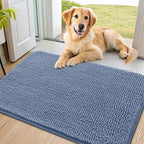 Smiry Dog Door Mat for Muddy Paws 40x24, Absorbent Dirt Trapper, Non-Slip by Smiry