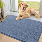 Smiry Dog Door Mat for Muddy Paws 36x24, Absorbent Dirt Trapper, Non-Slip by Smiry