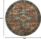 Moynesa Ultra-Thin Washable Round Rug - 6ft Large Dining Room Round Area Rug - Image 2