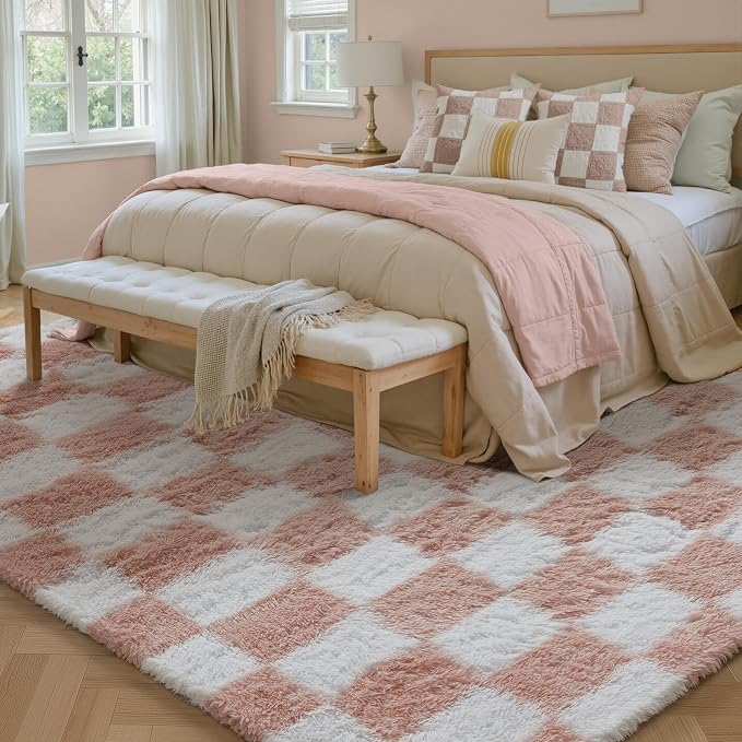 PureCozy Checkered Rug 7x10 for Living Room - Image 4