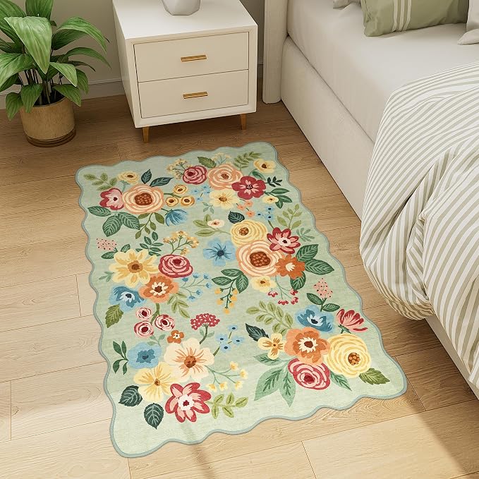 DUKINO 2x3 Entryway Rug, Floral Washable Indoor Door Mat - Image 8