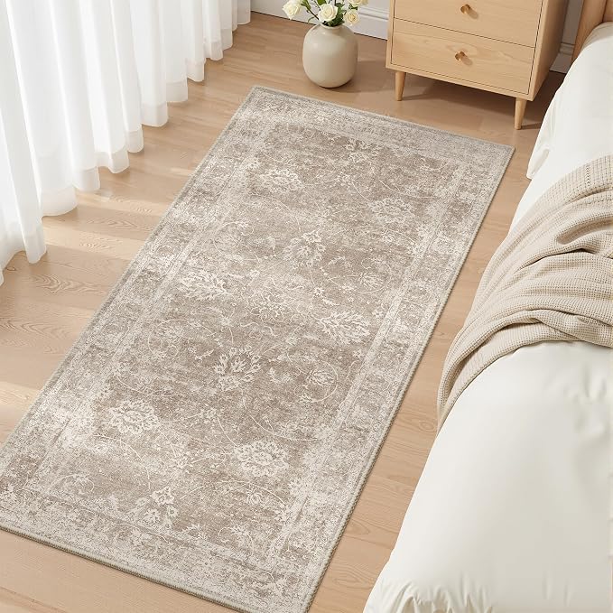 Madane 2x4 Washable Rugs for Entryway, Low Pile Non-Slip Small Area Rug Kitchen - Image 3