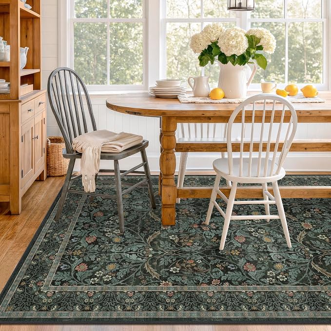 Washable Rugs for Living Room Dining Room 6x9 Stain Resistant by Evyhood