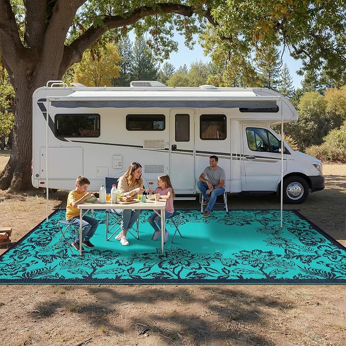 Garvee Outdoor Rugs 9' x 12’ Waterproof Reversible Mats, Large Area Plastic - Image 7