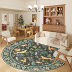 DUKINO 6ft Round Rug for Bedroom, Animal Print Washable Circle Rug - Image 3