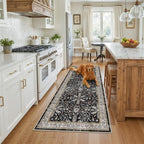 3x7 Washable Non-Slip Kitchen Runner Rug – Soft Low-Pile Stain-Resistant Carpet - Image 3