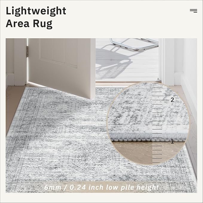 Soalmost Runner Rug 3x8 Washable Non-Slip Hallway Runner Rugs - Image 7