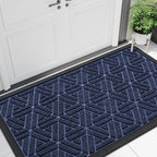 Smiry Front Door Mat Outside Entrance, Heavy Duty Sturdy Natural Rubber Doormat by Smiry