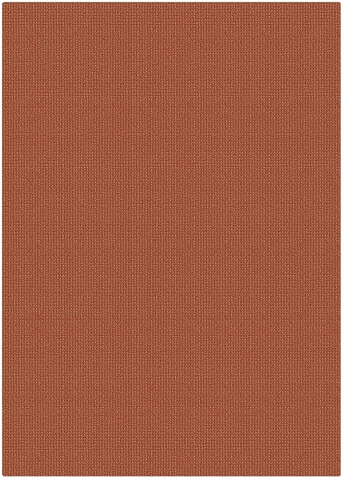 KOZYFLY Orange Washable 5x7 Living Room Rug, Non Slip Woven Area Rugs, Braided - Image 9