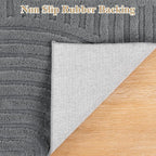 Pauwer 8x10 Washable Area Rugs for Living Room Modern Grey Solid Color Soft - Image 4