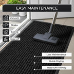 4 Pack Black Commercial Door Mat 3'x6' Heavy Duty Industrial Floor Mat - Image 3
