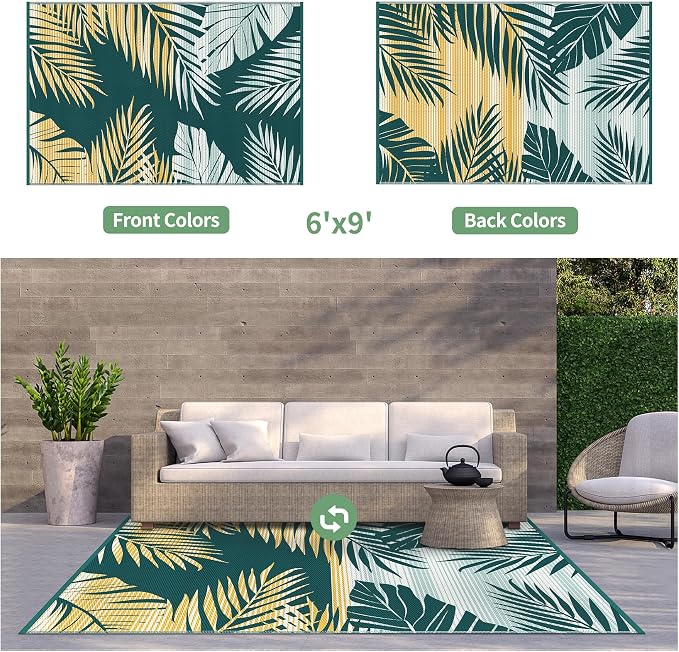 GENIMO Outdoor Rug 6' x 9' Waterproof - Image 2