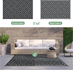 GENIMO Outdoor Rug for Patio Clearance, Reversible Plastic Camping Rugs - Image 2
