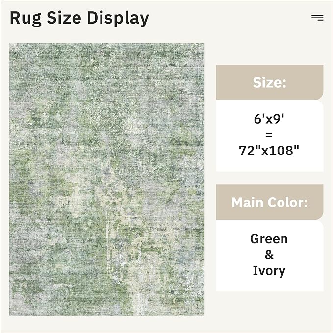 Soalmost Area Rug 6x9 Abstract Rugs - Image 5