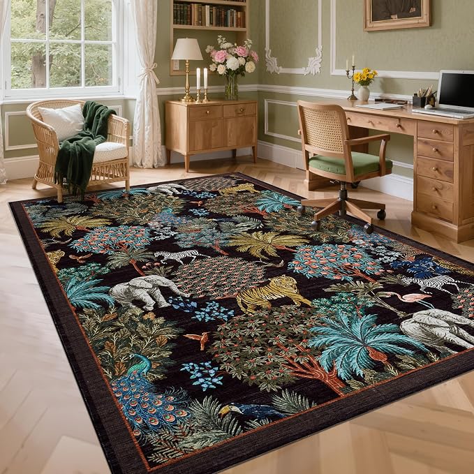 GarveeHome Jungle Rug 10x13 Washable Area Rugs - Image 3