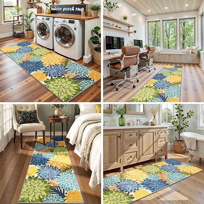 Colorful 2x6 Washable Runner Rug - Image 7