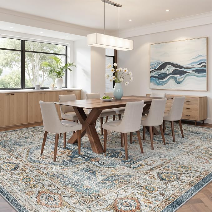 befbee 10x14 Area Rugs, Ultra-Thin Washable Rugs - Image 7