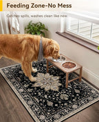 RELEANY Area Rugs Small 2'x3' Washable Non-Slip, Floral Vintage Distress - Image 4