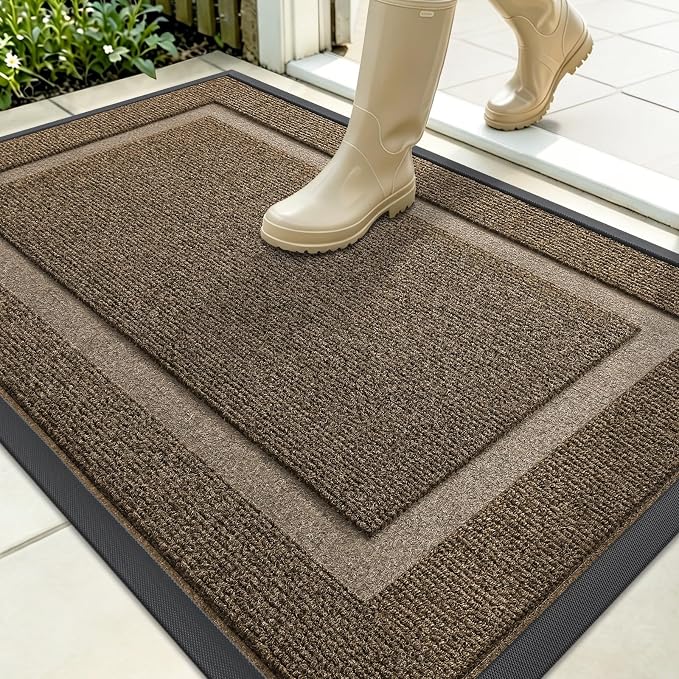 OLANLY Front Door Mat Indoor Outdoor Entrance, Waterproof All-Season, by OLANLY