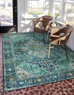 Moynesa Ultra-Thin Washable Vintage Area Rug - Image 6