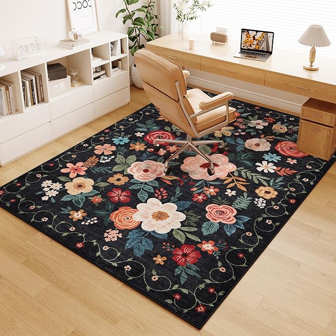 DUKINO 6x9 Area Rug, Floral Rugs - Image 9