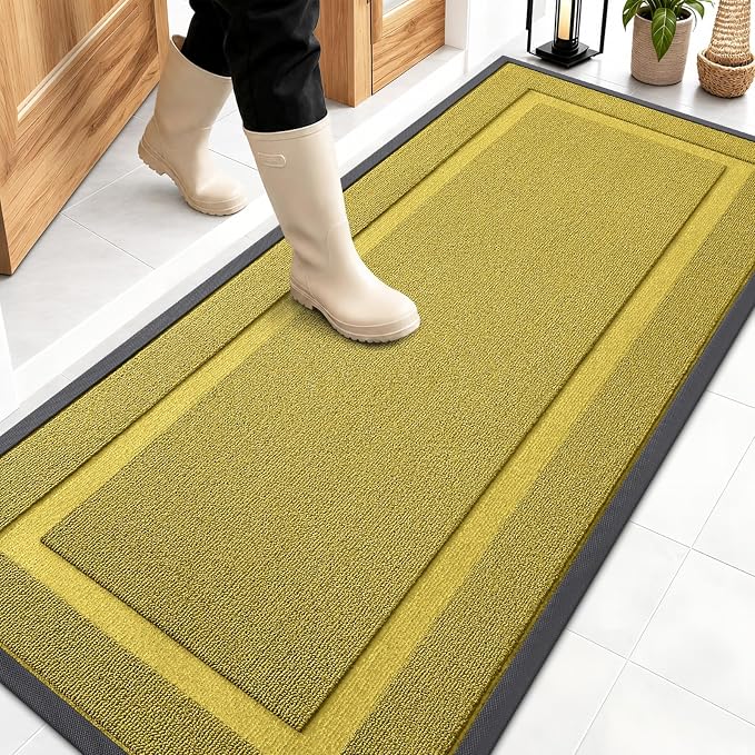 OLANLY Front Door Mat Indoor Outdoor Entrance, Waterproof All-Season, by OLANLY