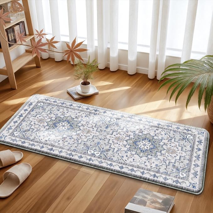 Boho Kitchen Mats for Floor 2 Piece Set Anti Fatigue Cushioned PVC Kitchen Rugs - Image 7