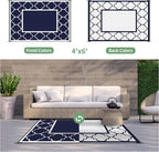 GENIMO 4' x 6' Outdoor Rug Waterproof - Image 4