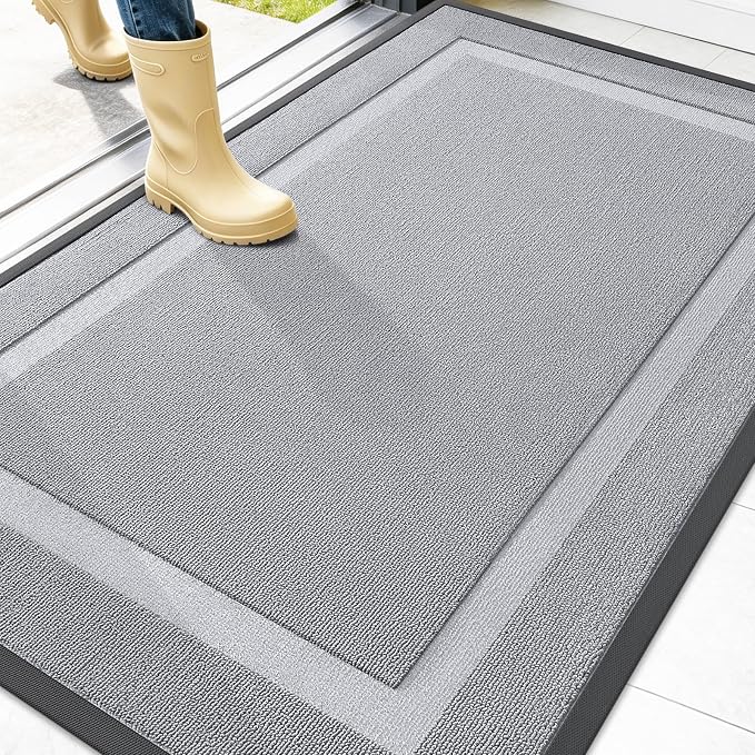 OLANLY Front Door Mat Indoor Outdoor Entrance, Waterproof All-Season, by OLANLY