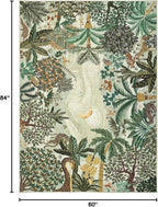 GarveeHome 5x7 Jungle Area Rug Washable Rugs - Image 2