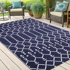 Smiry Outdoor Rug 5x8 ft, Waterproof Reversible Plastic Straw Rugs, Boho - Image 6
